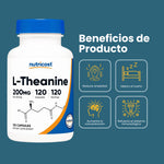 L-THEANINE 200 mg 🍃 | Enfoque Mental, Relajación Natural y Bienestar Diario