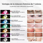 ✨ MÁSCARA FACIAL LED 7 COLORES RECARGABLE | Rejuvenecimiento Facial Profesional en Casa