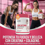 CREATINA MONOHIDRATADA PARA MUJERES + COLÁGENO | Fuerza, Curvas y Energía 🍑🔥