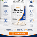 L-THEANINE 200 mg 🍃 | Enfoque Mental, Relajación Natural y Bienestar Diario
