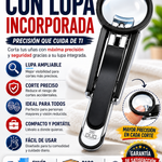 🔍✂️ CORTAUÑAS DE PRECISIÓN CON LUPA INTEGRADA™ – Corte seguro y sin esfuerzo