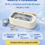 LIMPIADOR ULTRASÓNICO 48KHz PROFESIONAL – ✨ Limpieza Profunda para Joyas, Relojes y Más