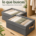 SET DE 2 ORGANIZADORES CON TAPA | Tu Ropa en Orden y a la Vista