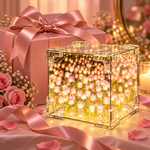 LÁMPARA CUBO DE TULIPANES | Un detalle que ilumina, decora y sorprende