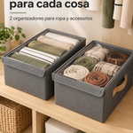 SET DE 2 ORGANIZADORES CON TAPA | Tu Ropa en Orden y a la Vista