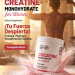 CREATINA MONOHIDRATADA PARA MUJERES + COLÁGENO | Fuerza, Curvas y Energía 🍑🔥